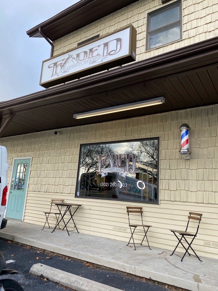 Faded Barber Shop storefront on Rehoboth Ave in Rehoboth Beach DE